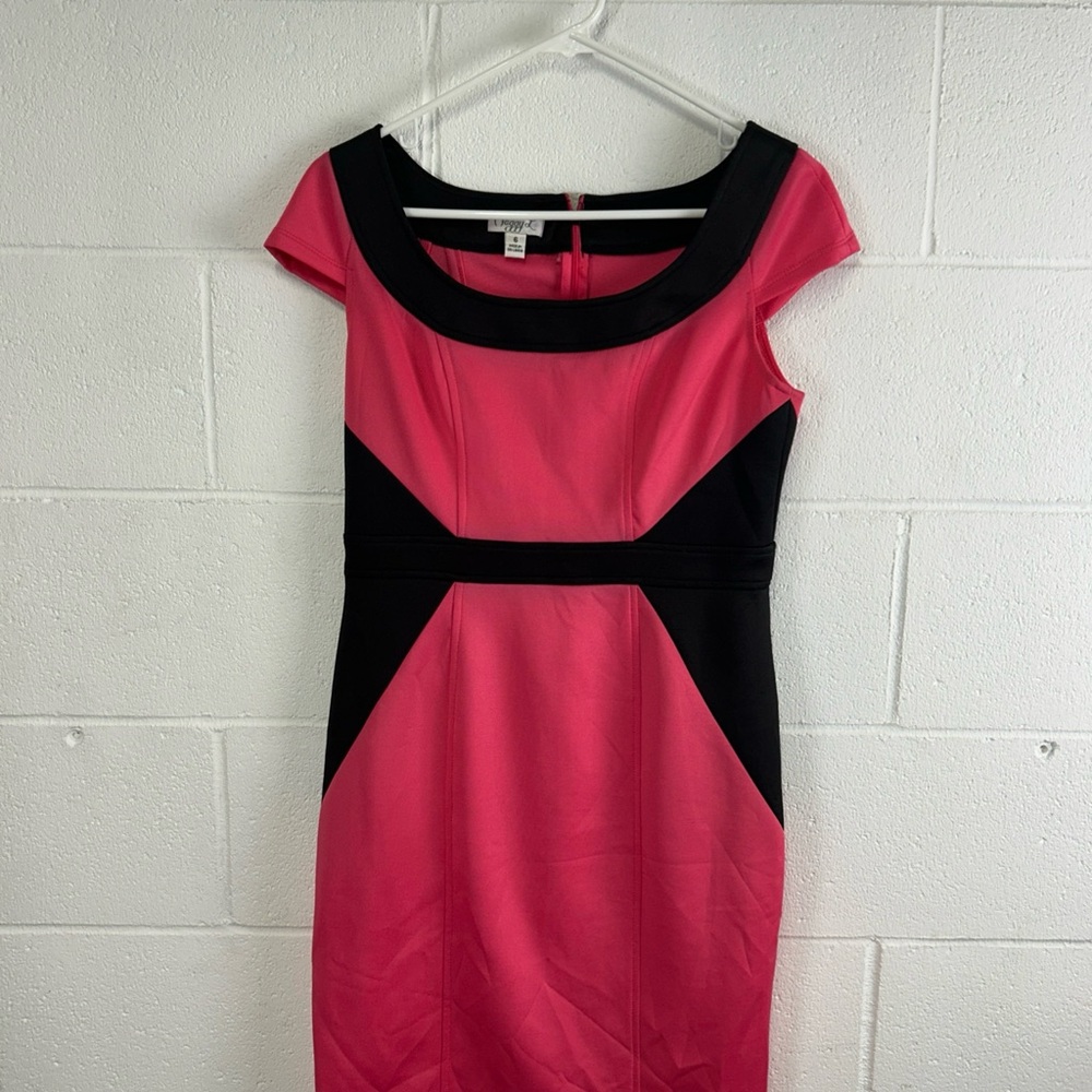 Maggy L  Pink and Black Mini Dress